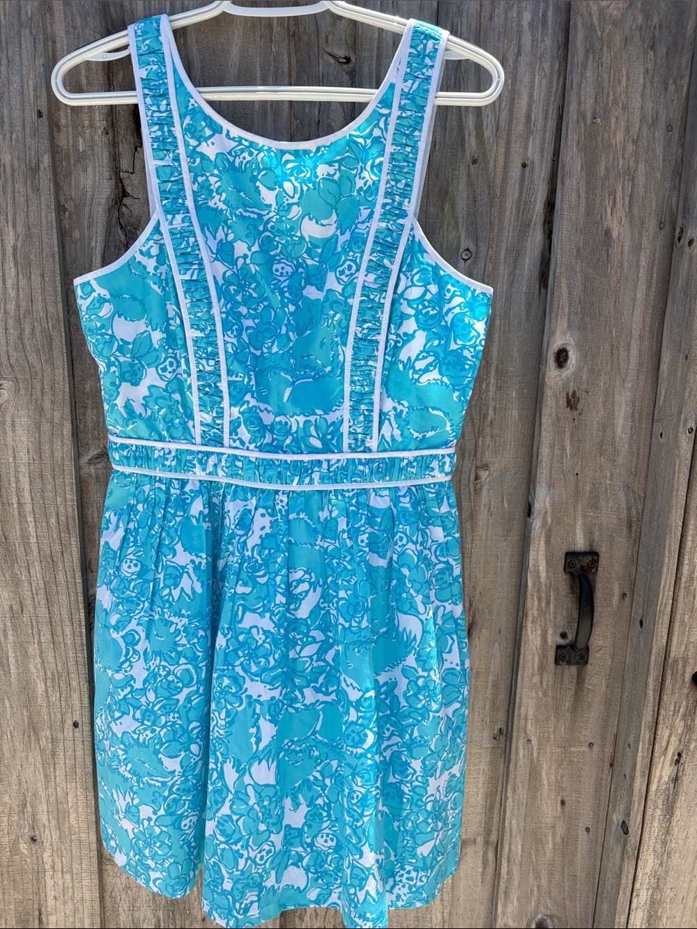 Turquoise Floral Sleeveless Sundress